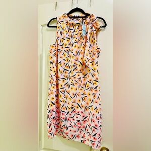 Ann Taylor, sleeveless floral dress, size 10 Petite.